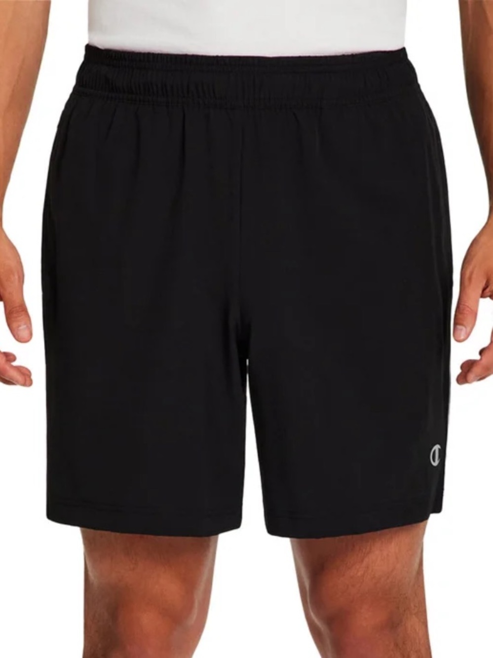 Champion Black Athletic Shorts with Logo